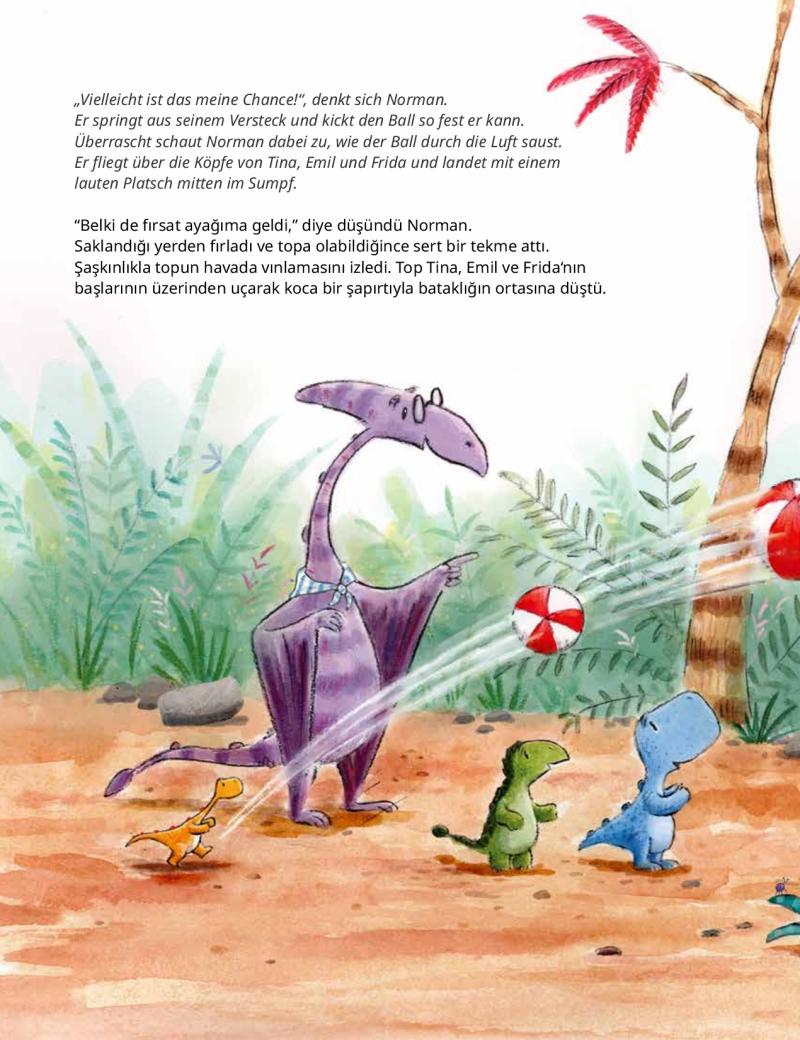 Normans erster Tag im Dinokindergarten (Deutsch-Türkisch)