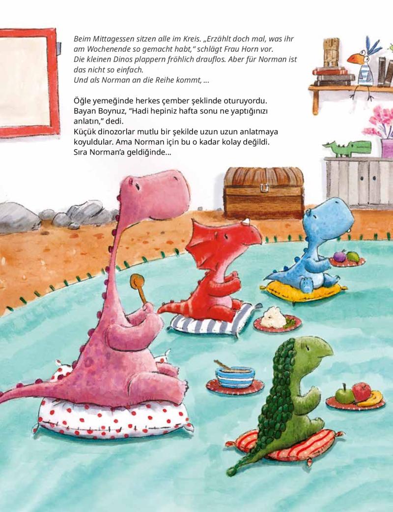 Normans erster Tag im Dinokindergarten (Deutsch-Türkisch)