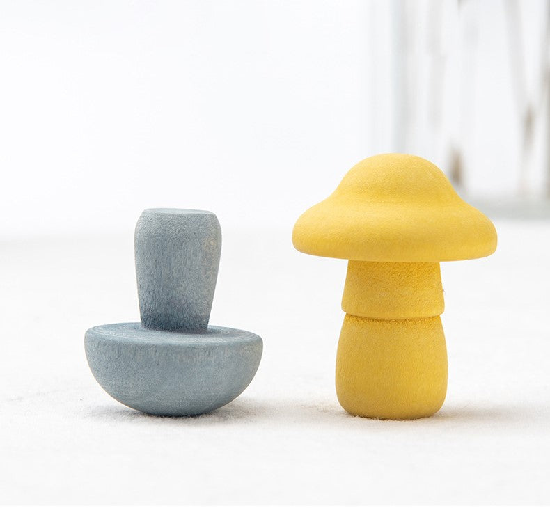 Montessori Steckspiel mit bunten Pilzen ab 1 jahr