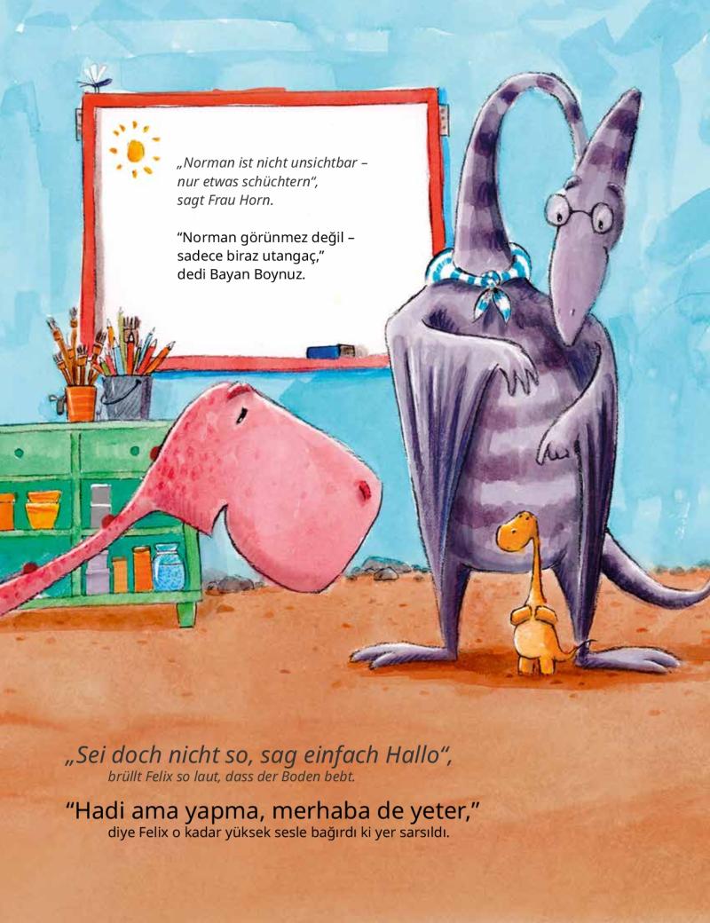 Normans erster Tag im Dinokindergarten (Deutsch-Türkisch)