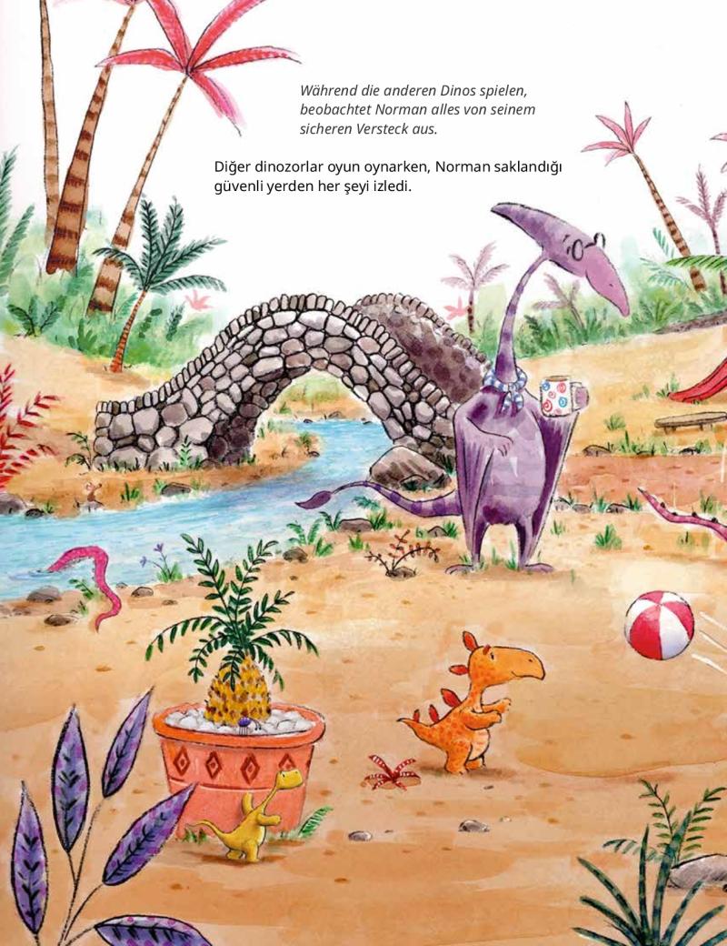 Normans erster Tag im Dinokindergarten (Deutsch-Türkisch)