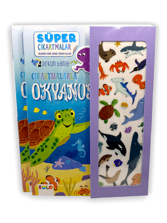 Çıkartmalarla Okyanus + Sticker (tekrar kullanılabilir)