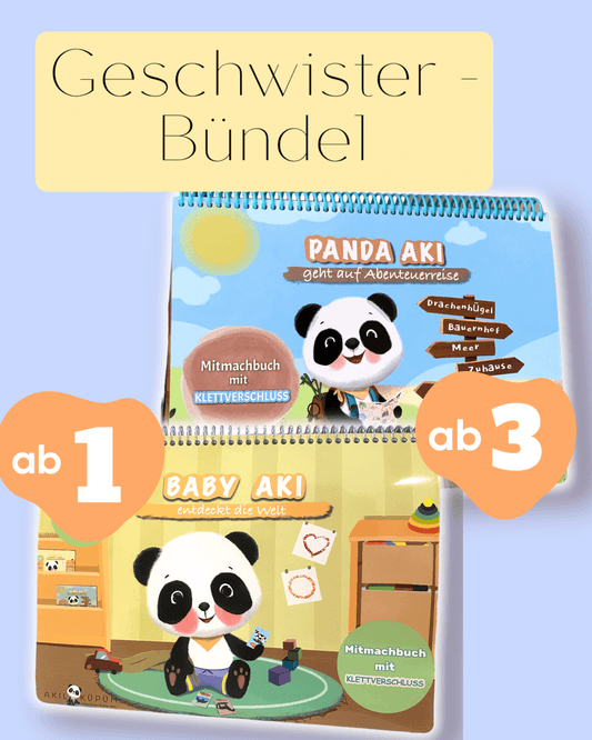 Panda Aki goes on an adventure - activity book + Velcro