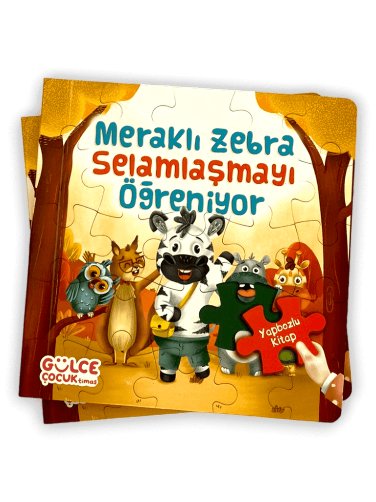 MERAKLI ZEBRA SELAMLAŞMAYI ÖĞRENİYOR / YAPBOZLU KİTAP 2 (Puzzle Buch)
