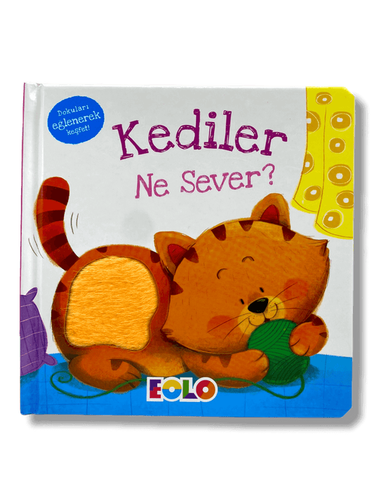 Kediler Ne Sever? Dokun-Hisset Kitap - (What Do Cats Love? Feeling Book)