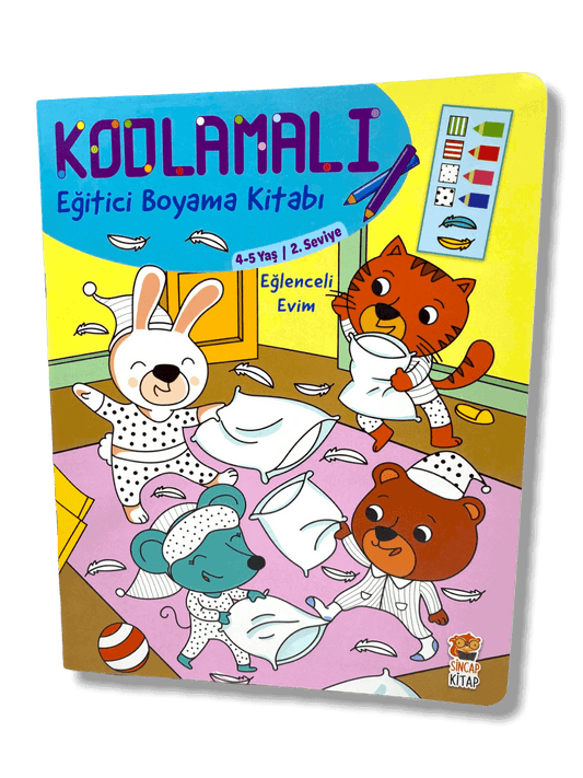 Kodlamalı Eğitici Boyama Seti (4-5 Yaş / 4 Kitap)